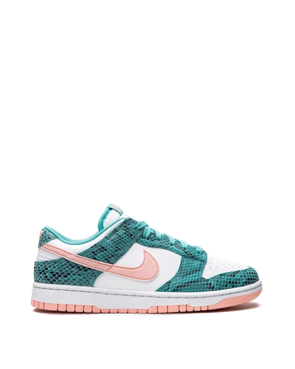Nike Dunk Low Snakeskin "Washed Teal/Bleached Coral"