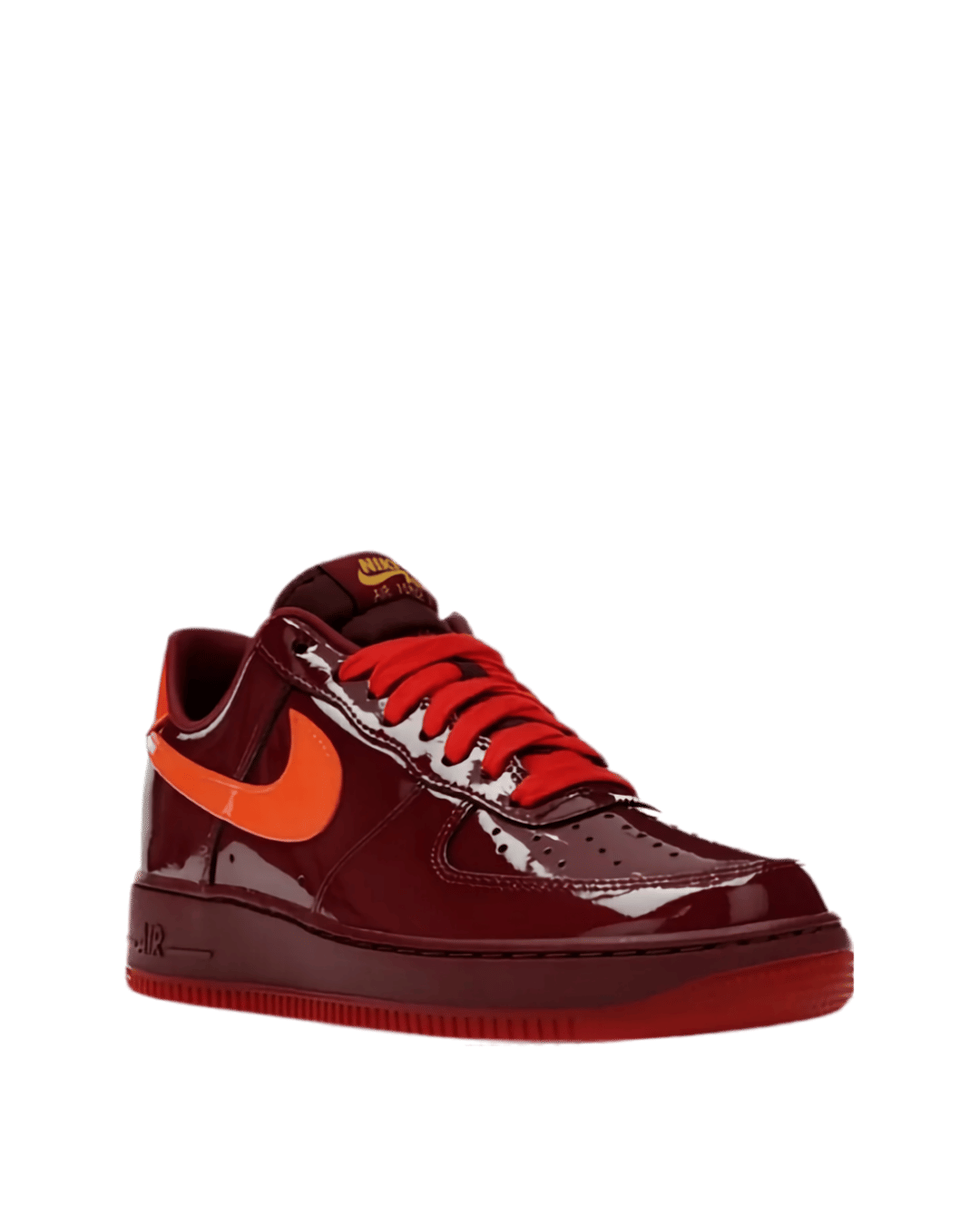 Nike Air Force 1 Low Patent "Dark Team Red/Safety Orange" — image 2