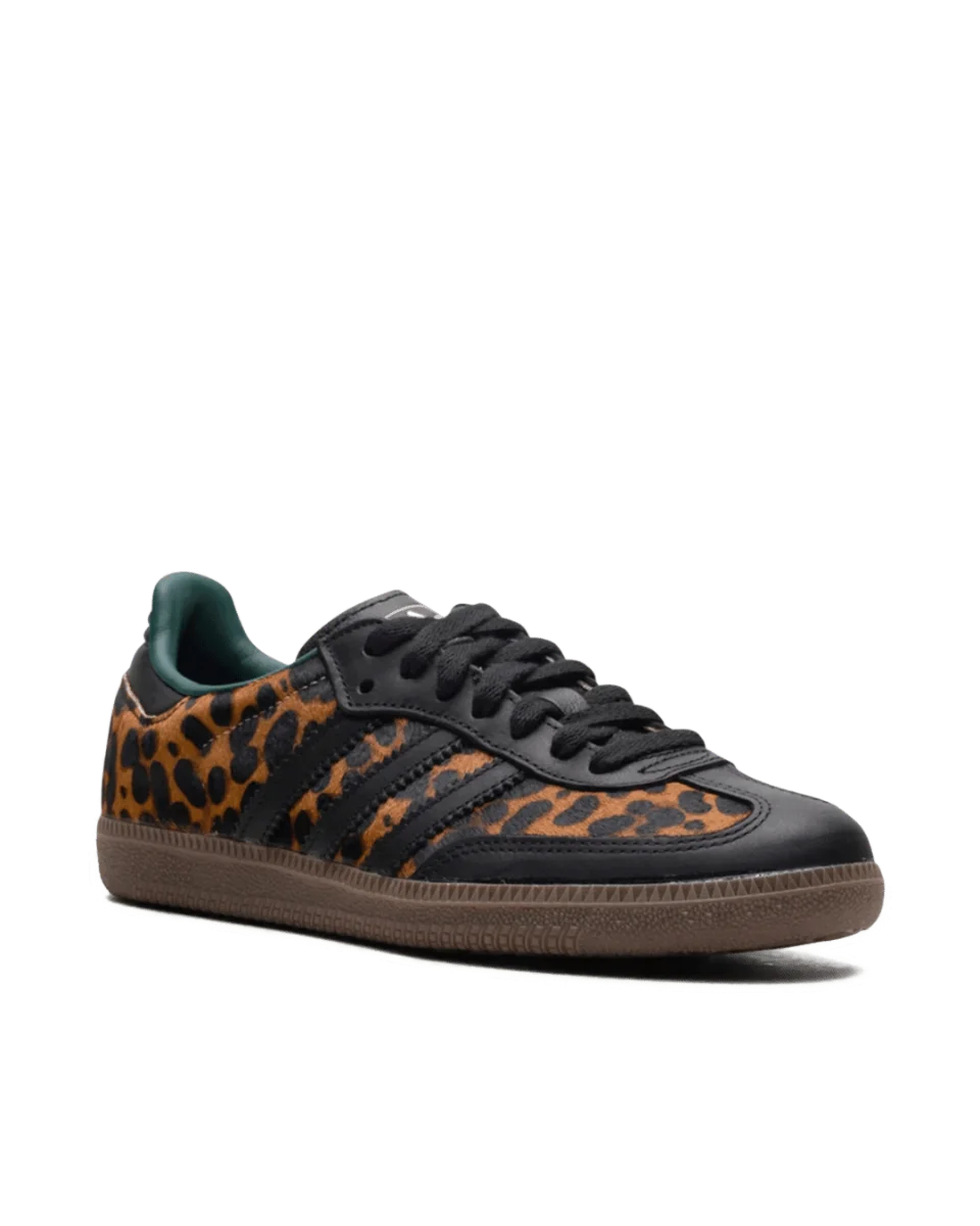 Adidas Samba OG "Black and green / Leopard print pony Hair" — image 2