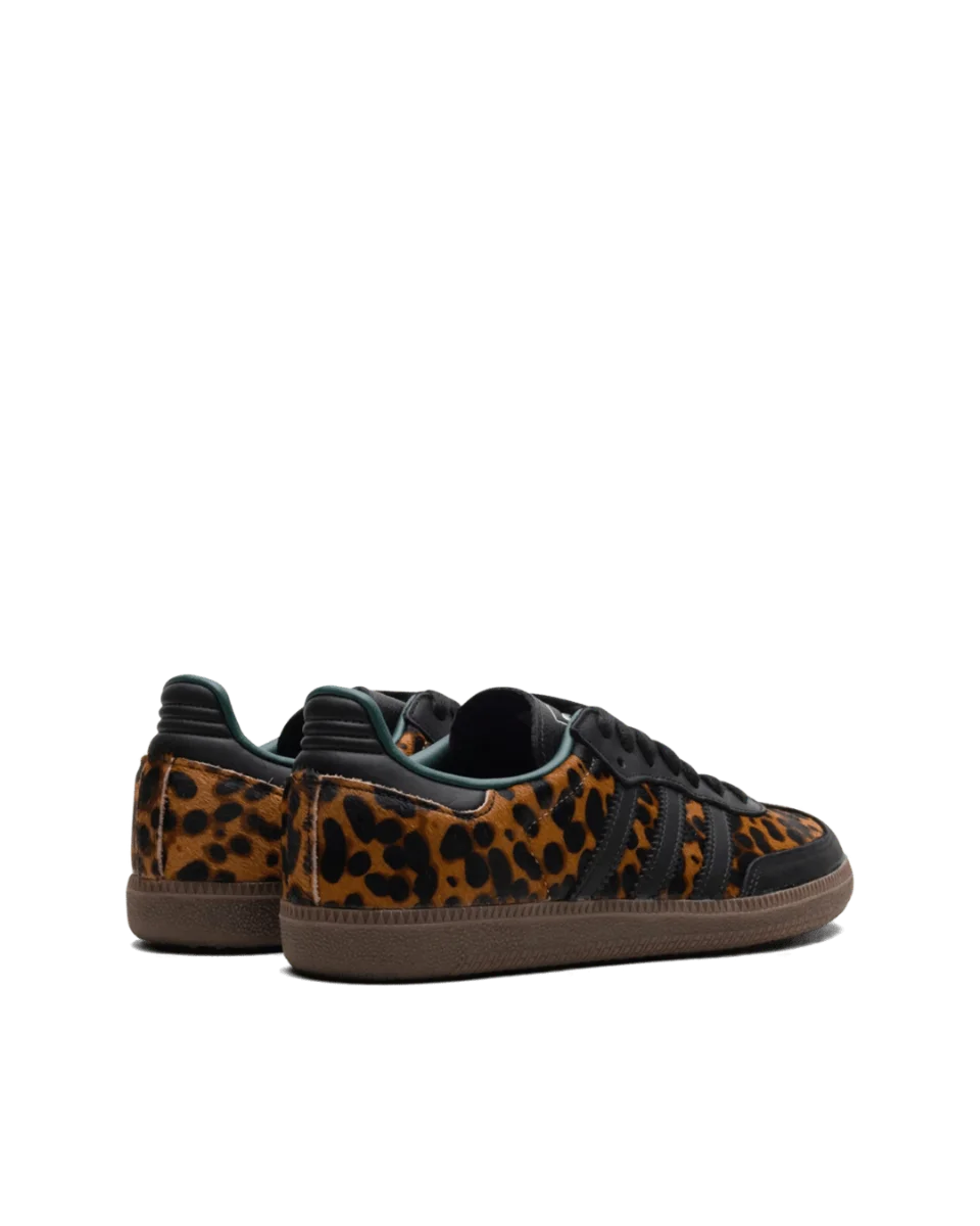 Adidas Samba OG "Black and green / Leopard print pony Hair" — image 3