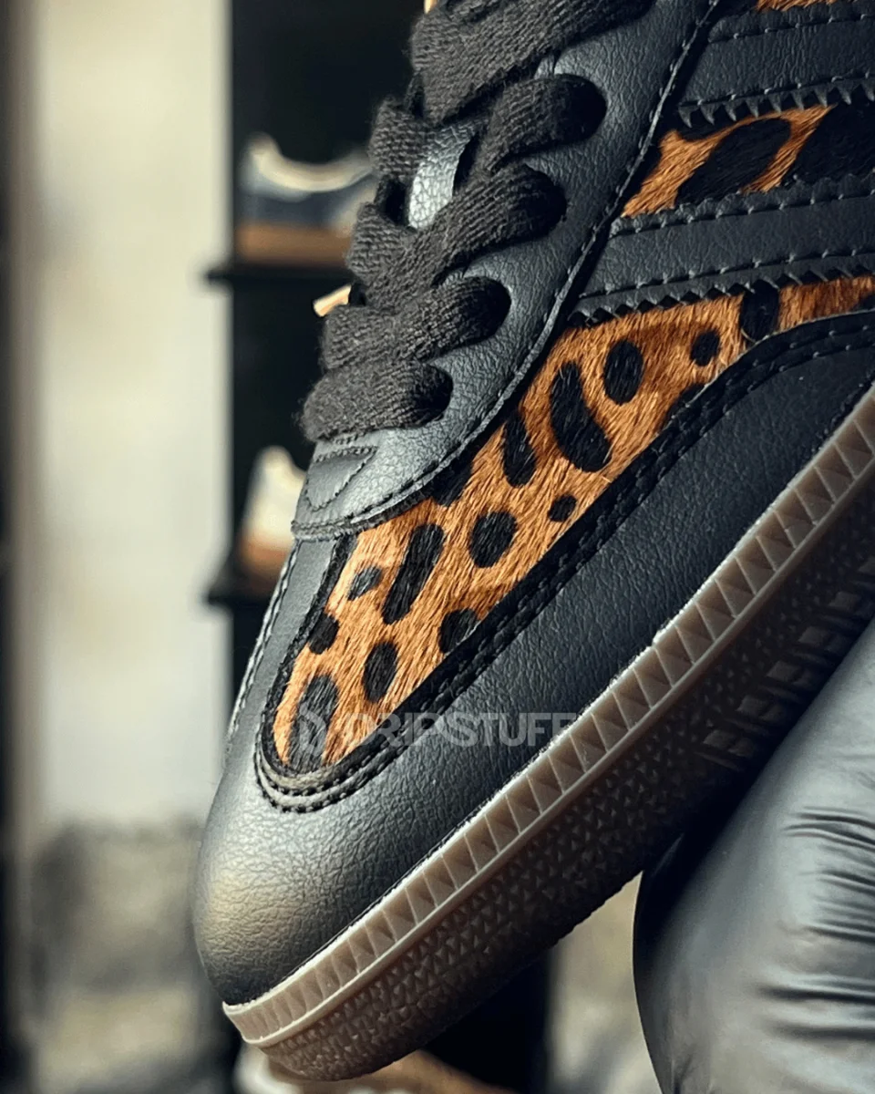 Adidas Samba OG "Black and green / Leopard print pony Hair" — image 6