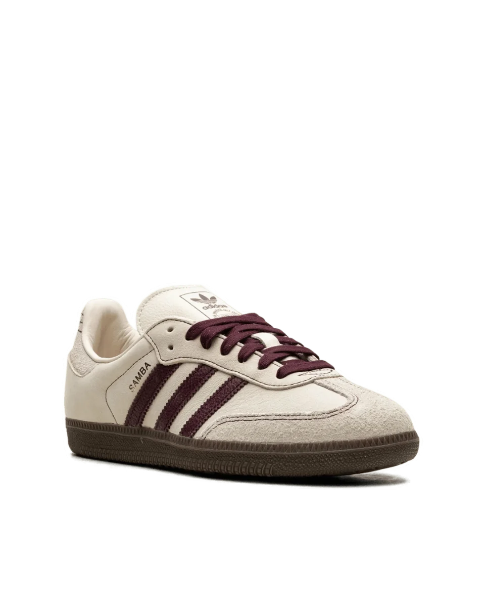 Adidas Samba OG "Wonder White/Maroon" — image 2