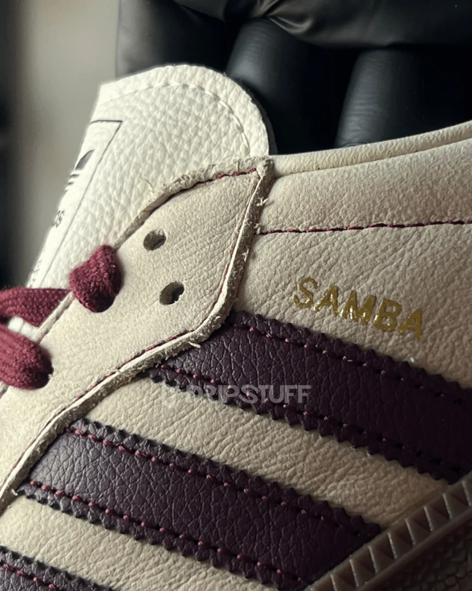 Adidas Samba OG "Wonder White/Maroon" — image 6