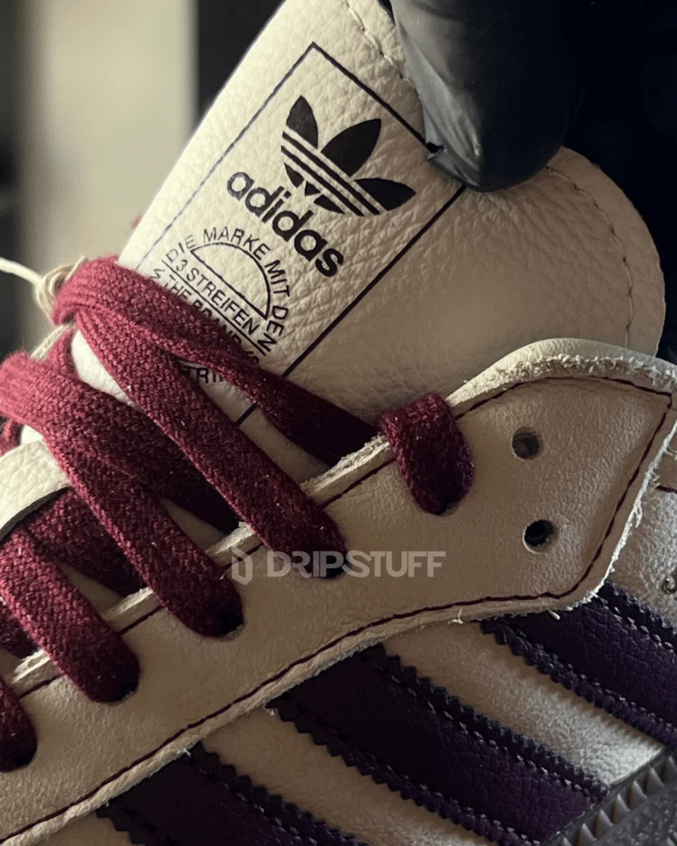Adidas Samba OG "Wonder White/Maroon" — image 7