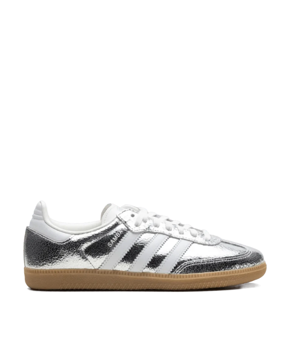 Adidas Samba OG "Silver Metallic Cracked Leather"