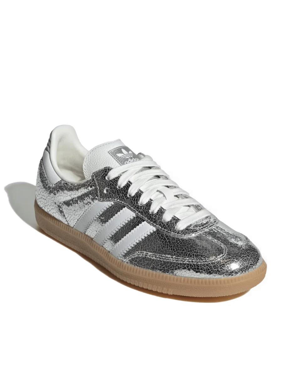 Adidas Samba OG "Silver Metallic Cracked Leather" — image 2