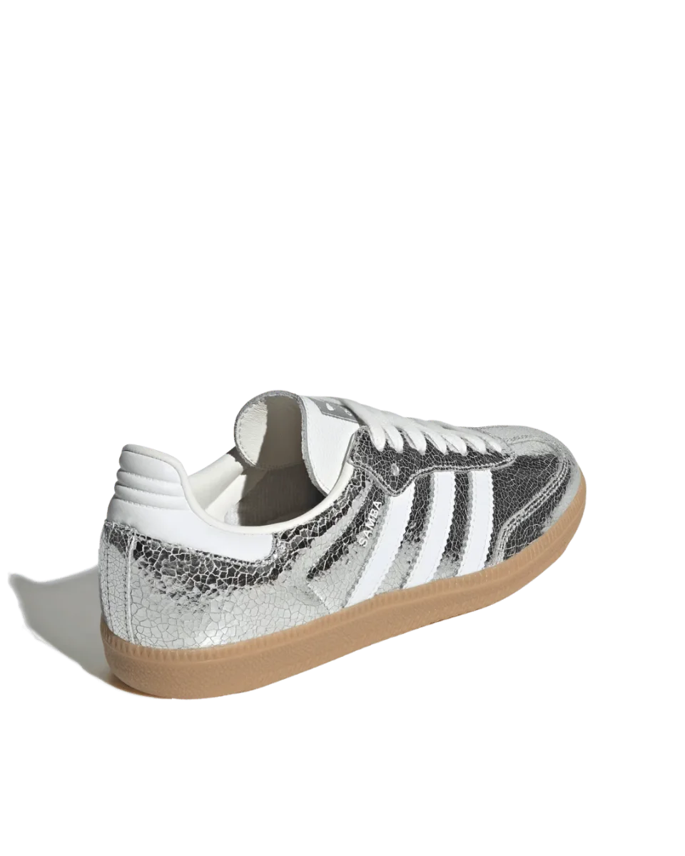 Adidas Samba OG "Silver Metallic Cracked Leather" — image 3