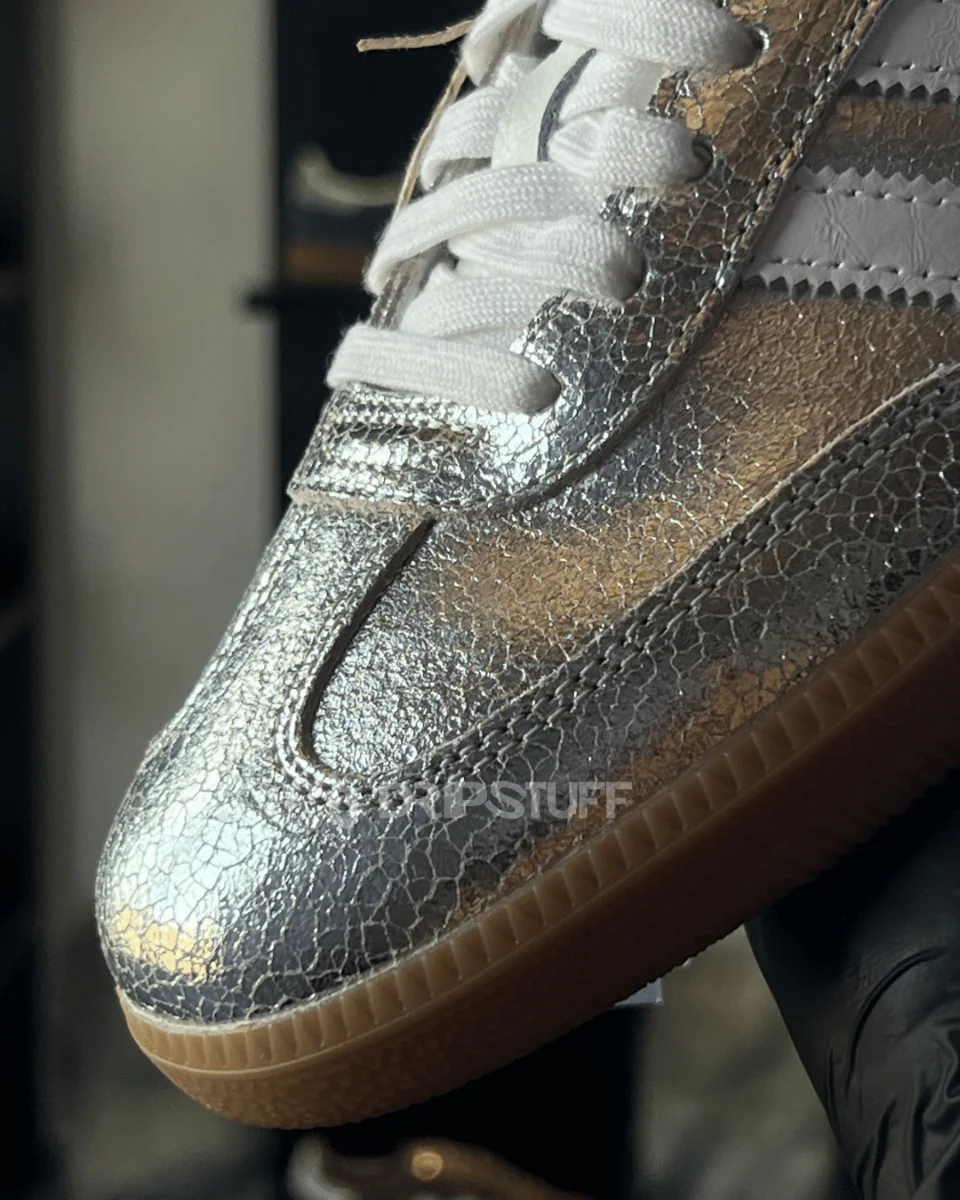 Adidas Samba OG "Silver Metallic Cracked Leather" — image 5
